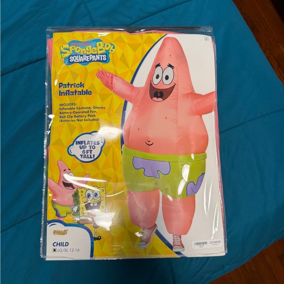 Kids SpongeBob SquarePants Patrick inflatable costume L/XL 12/16 - Picture 1 of 5